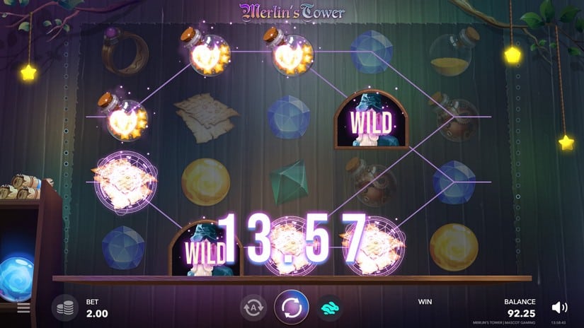 Merlin’s Tower slot screen 2