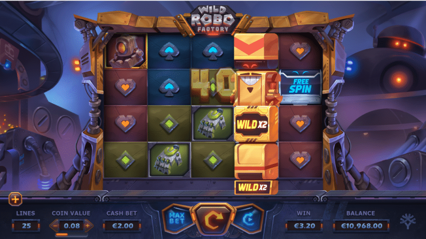 Wild Robo Factory slot screen 2