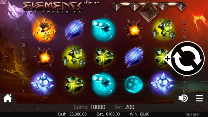 Elements: The Awakening slot screen 2