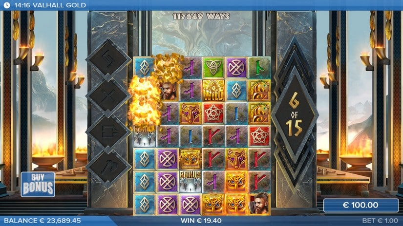 Valhall Gold slot screen 6