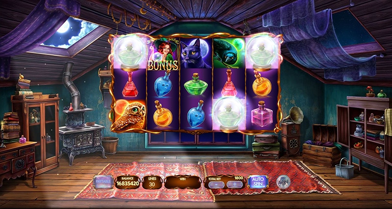 Myrtle the Witch slot screen 1