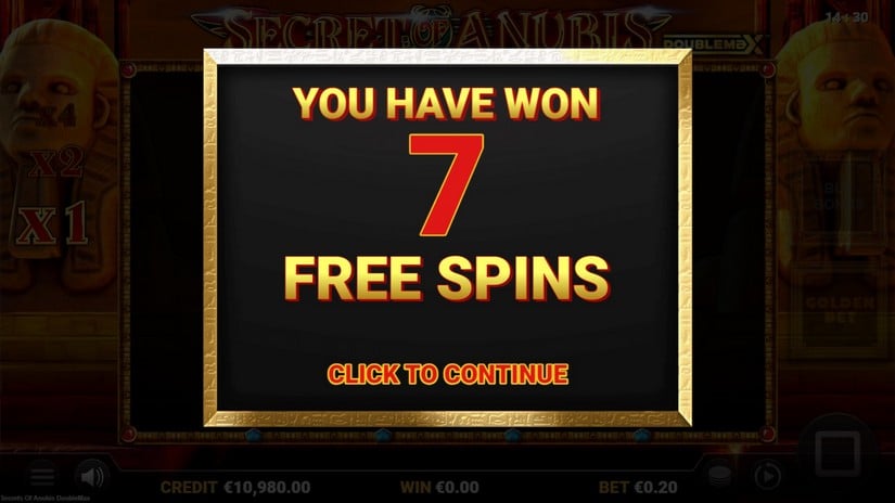 Secret of Anubis DoubleMax slot screen 2