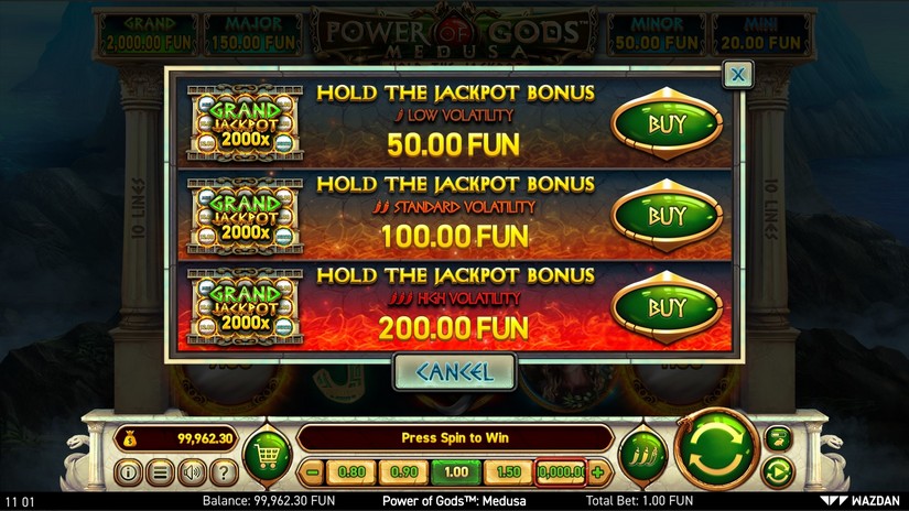 Power of Gods™: Medusa slot screen 4