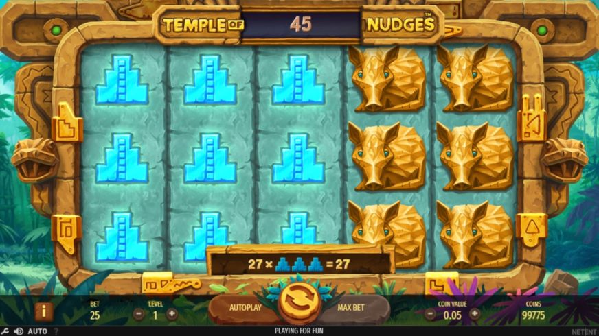 Temple of Nudges slot screen 2