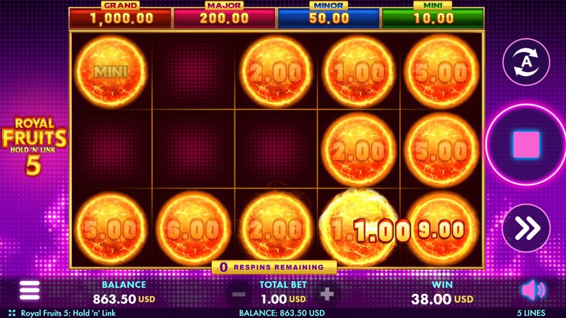 Royal Fruits 5 slot screen 5