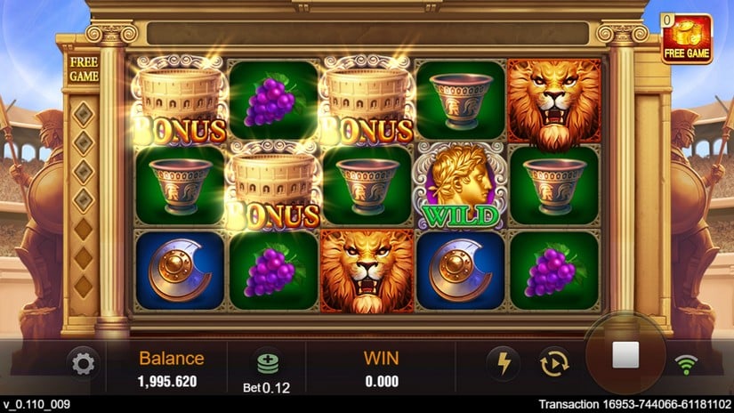Roma X slot screen 2