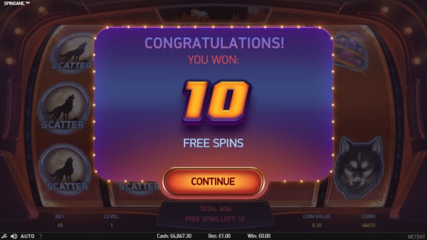 Spinsane slot screen 5