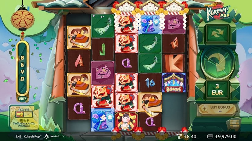 KokeshiPop slot screen 3