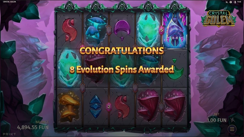 Crystal Golem slot screen 3