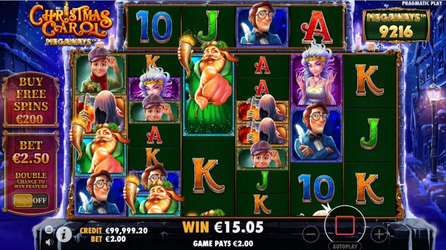 Christmas Carol Megaways slot screen 2