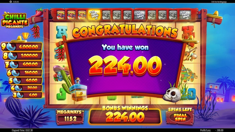 Chilli Picante Megaways slot screen 9