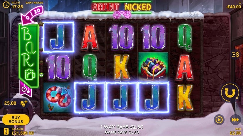 Saint Nicked slot screen 2
