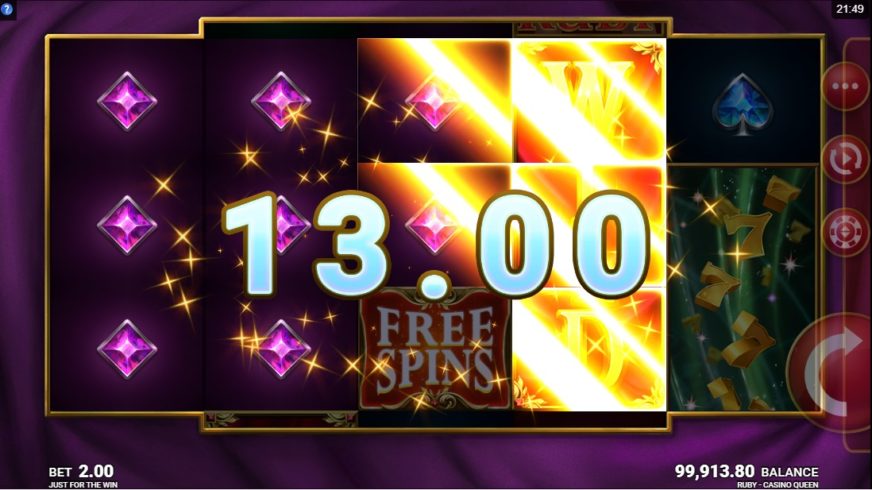 Ruby Casino Queen slot screen 2