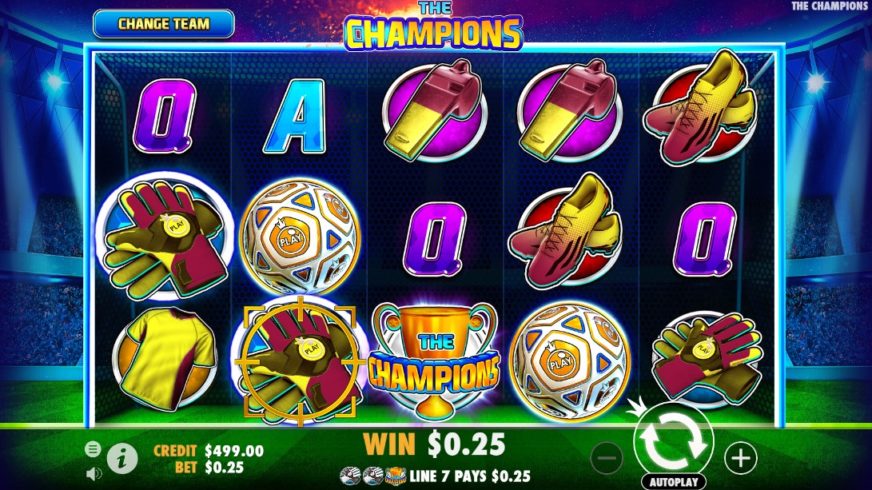 The Champions slot screen 3