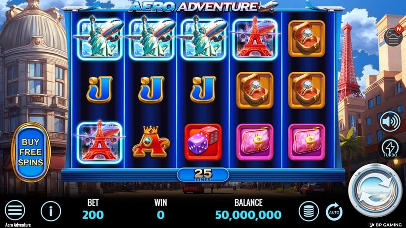 Aero Adventure slot screen 1