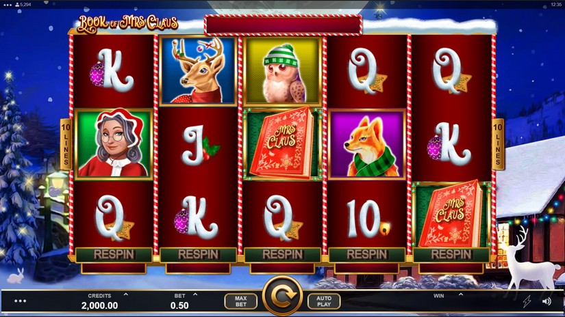 Book of Mrs Claus slot screen 1
