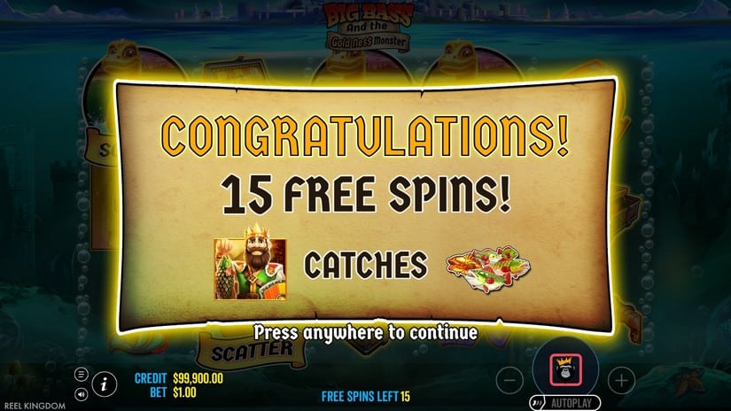 Big Bass & The Gold Ness Monster slot screen 4