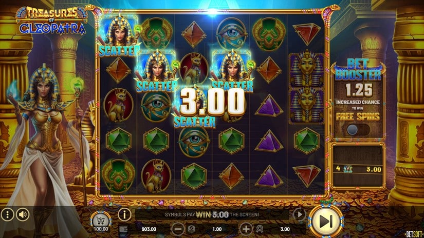 Treasures of Cleopatra slot screen 2