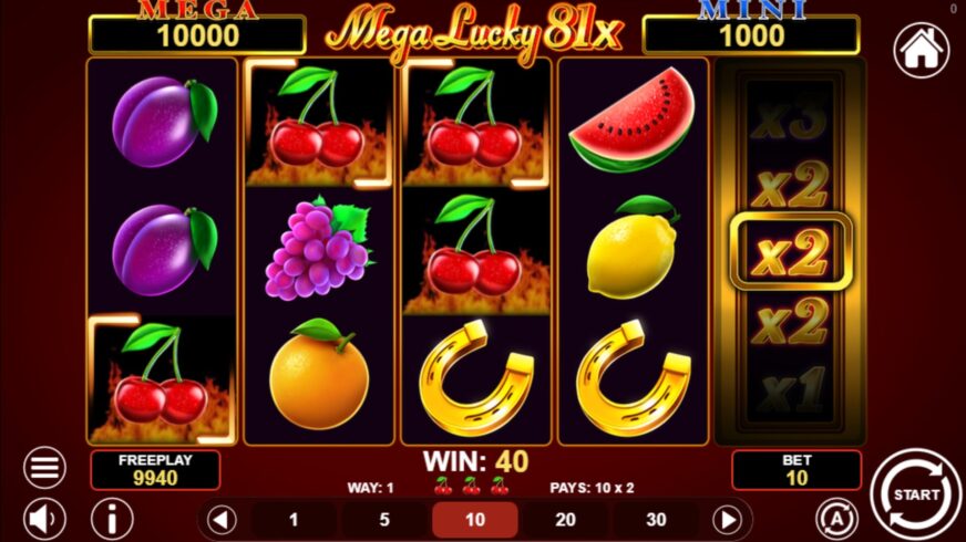 Mega Lucky 81x slot screen 3
