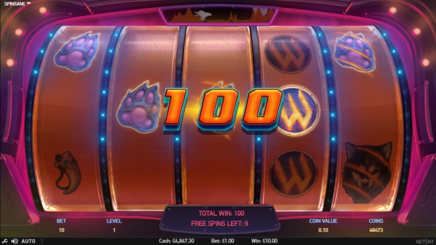 Spinsane slot screen 7