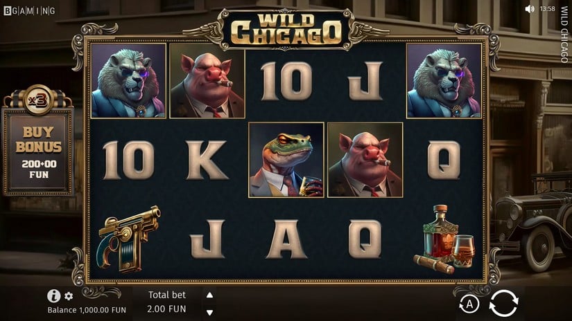 Wild Chicago slot screen 1