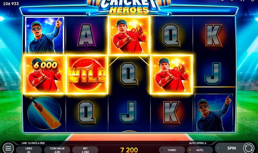 Cricket Heroes slot screen 3