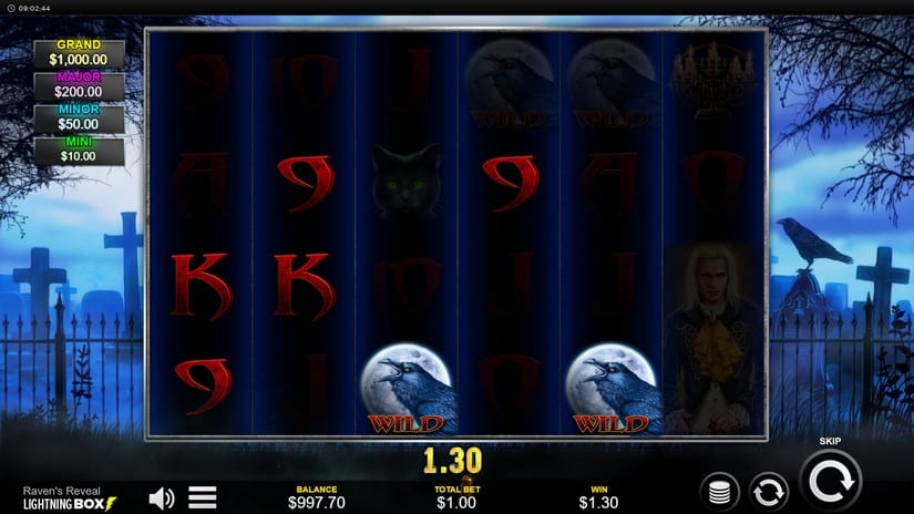 Raven’s Reveal slot screen 2