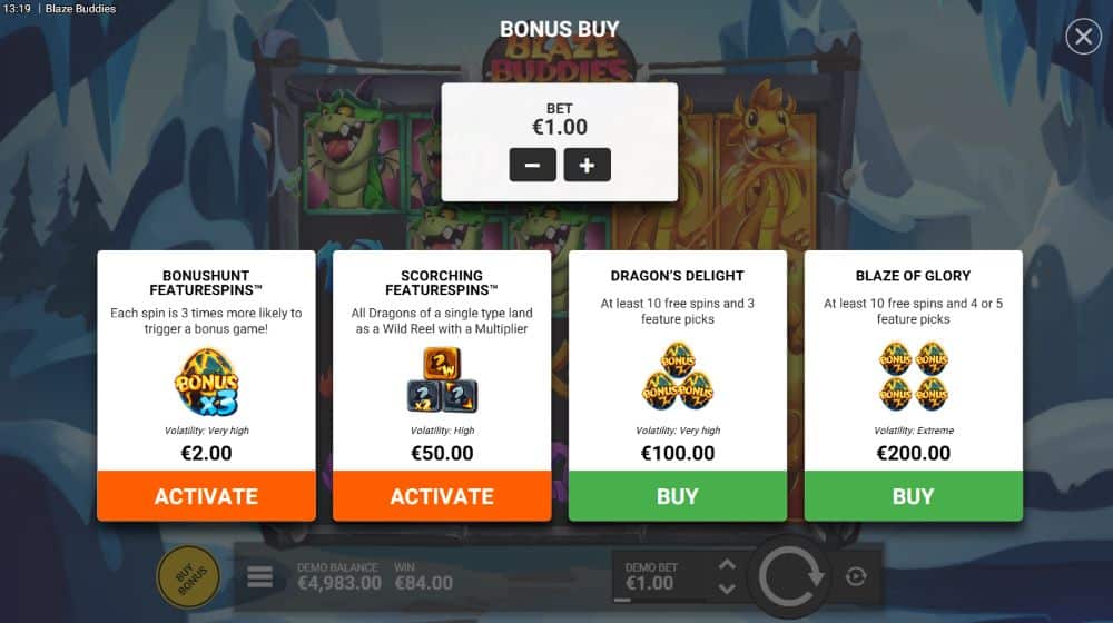 Blaze Buddies bonus buy