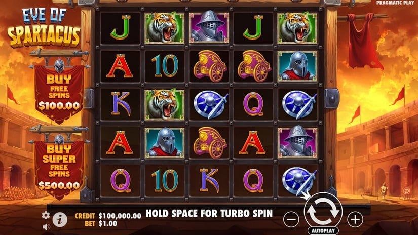 Eye of Spartacus slot screen 1