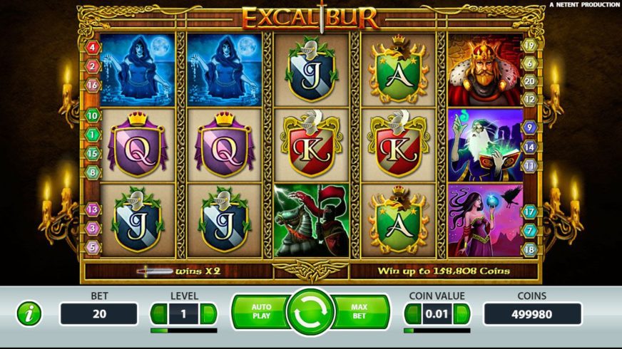 Excalibur slot screen 2