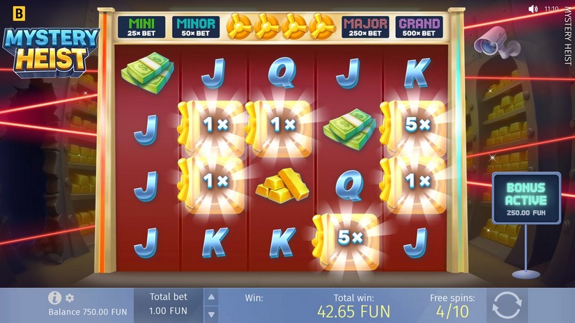 Mystery Heist slot screen 5