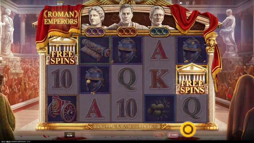 Roman Emperors slot screen 1