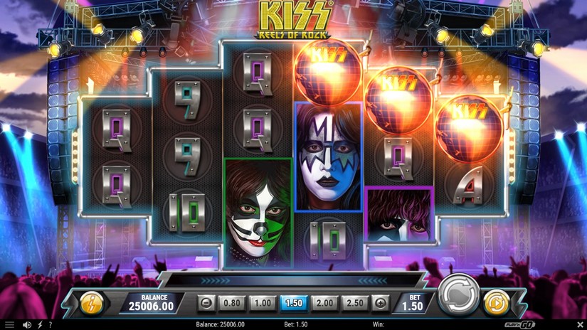 KISS Reels of Rock slot screen 3