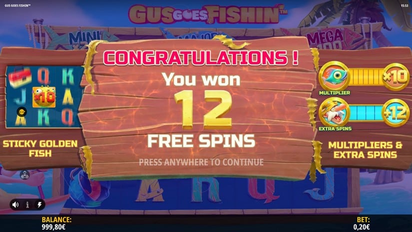 Gus Goes Fishin’ slot screen 3
