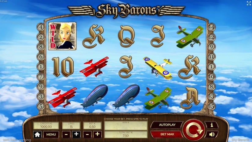 Sky Barrons slot screen 1
