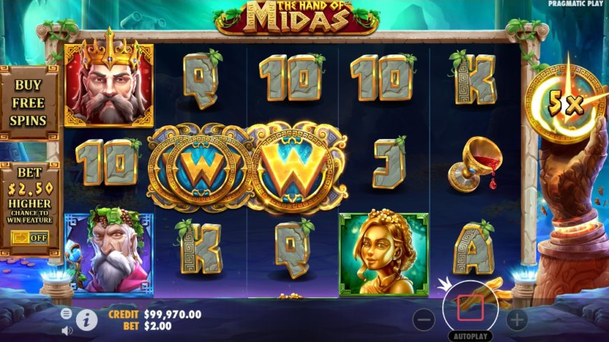 The Hand of Midas slot screen 2