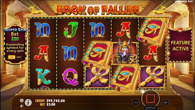 Book of Fallen slot screen 3
