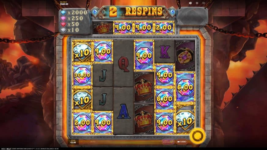 Gems Inferno Megaways slot screen 4