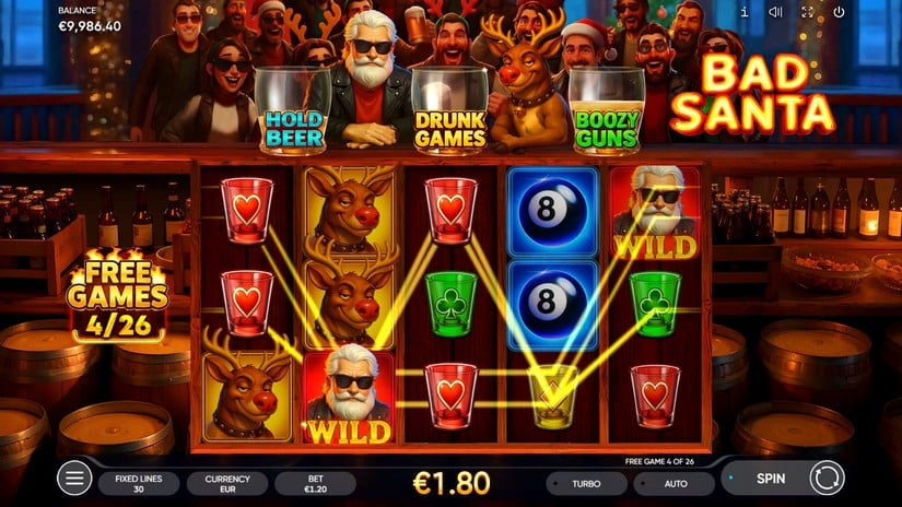 Bad Santa slot screen 5