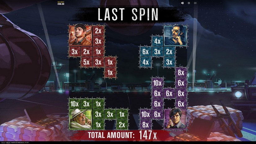 Narcos Mexico slot screen 4