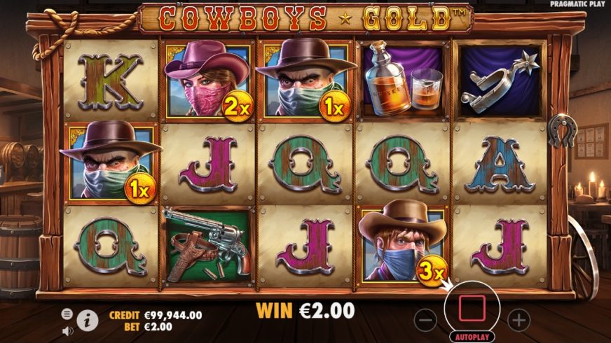 Cowboys Gold slot screen 2