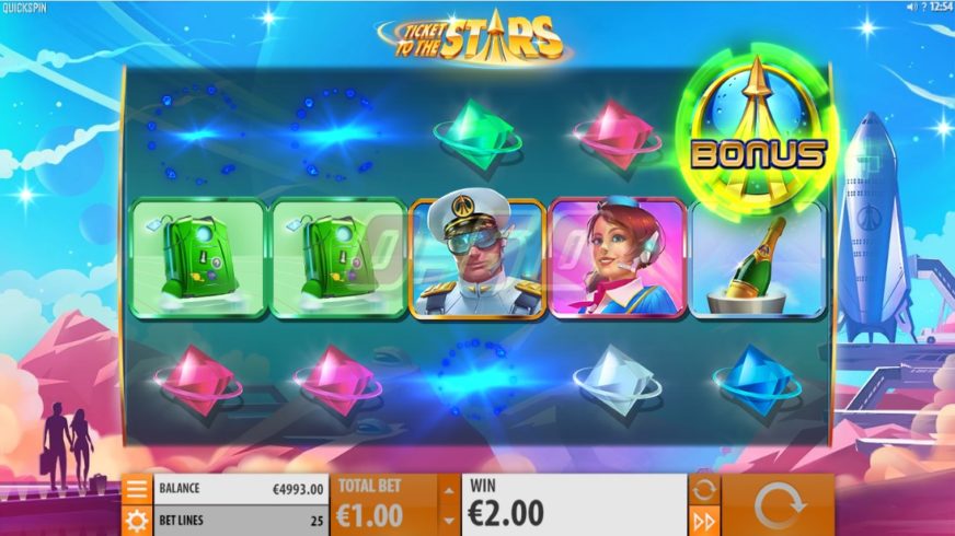 Ticket to the Stars slot screen 2