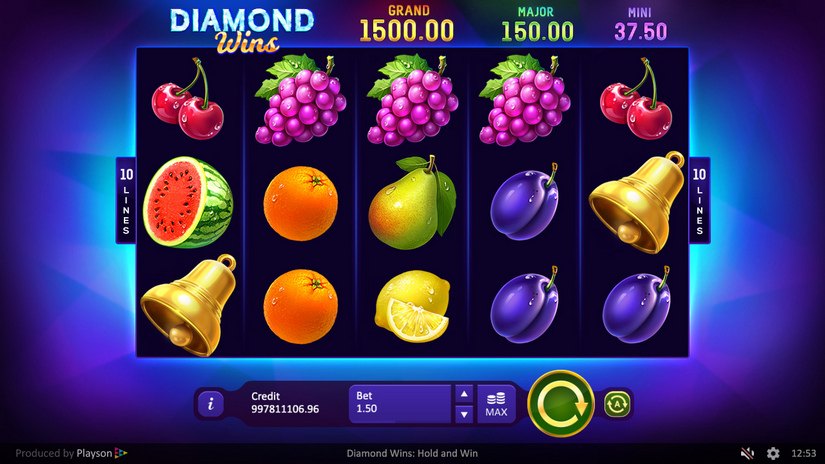 Diamond Wins: Hold & Win slot screen 2