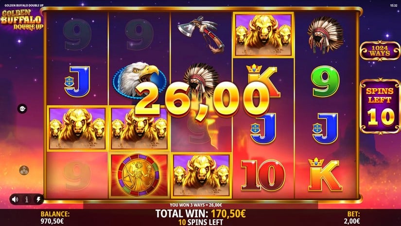 Golden Buffalo Double Up slot screen 4