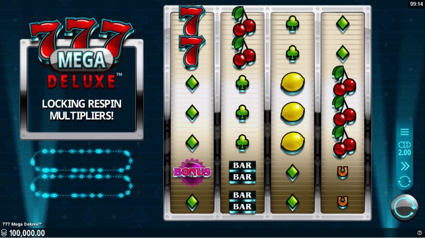 777 Mega Deluxe slot screen 1
