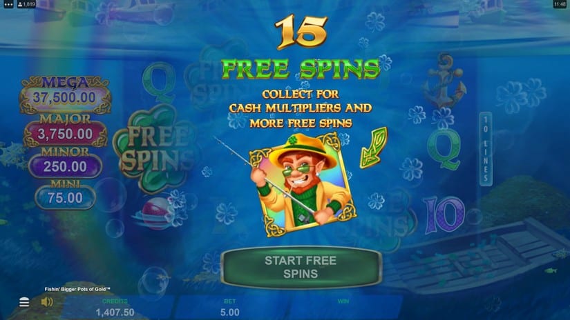 Fishin’ Bigger Pots of Gold slot screen 4