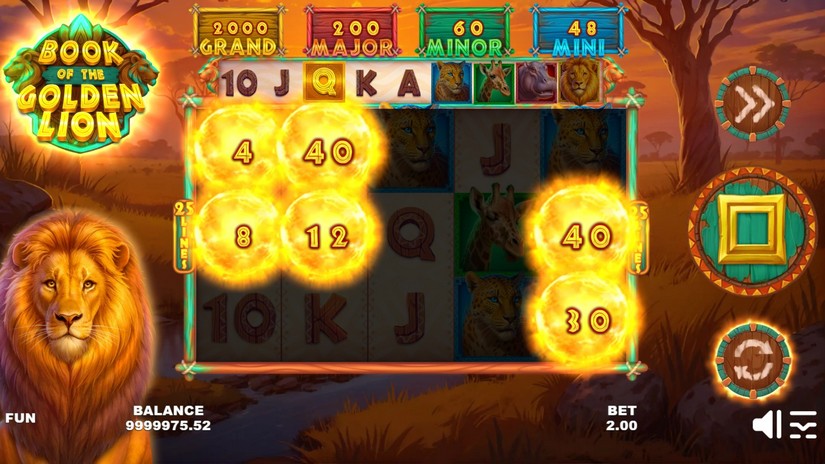 Book of the Golden Lion slot screen 4