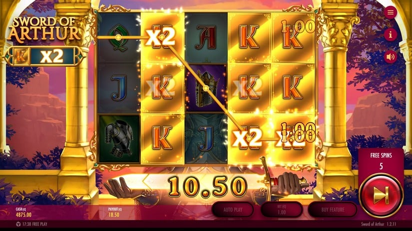 Sword of Arthur slot screen 5