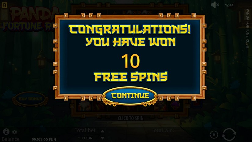 Panda Fortune Rush slot screen 2