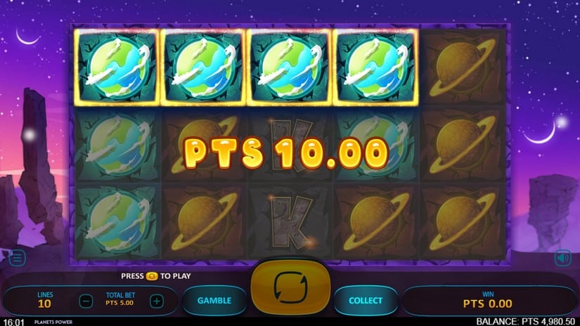 Planets Power slot screen 5